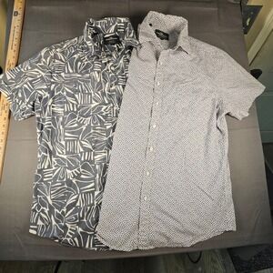 2 Rodd & Gunn Mens Short Sleeve Button Down Shirt Bundle Sports Fit Cotton L